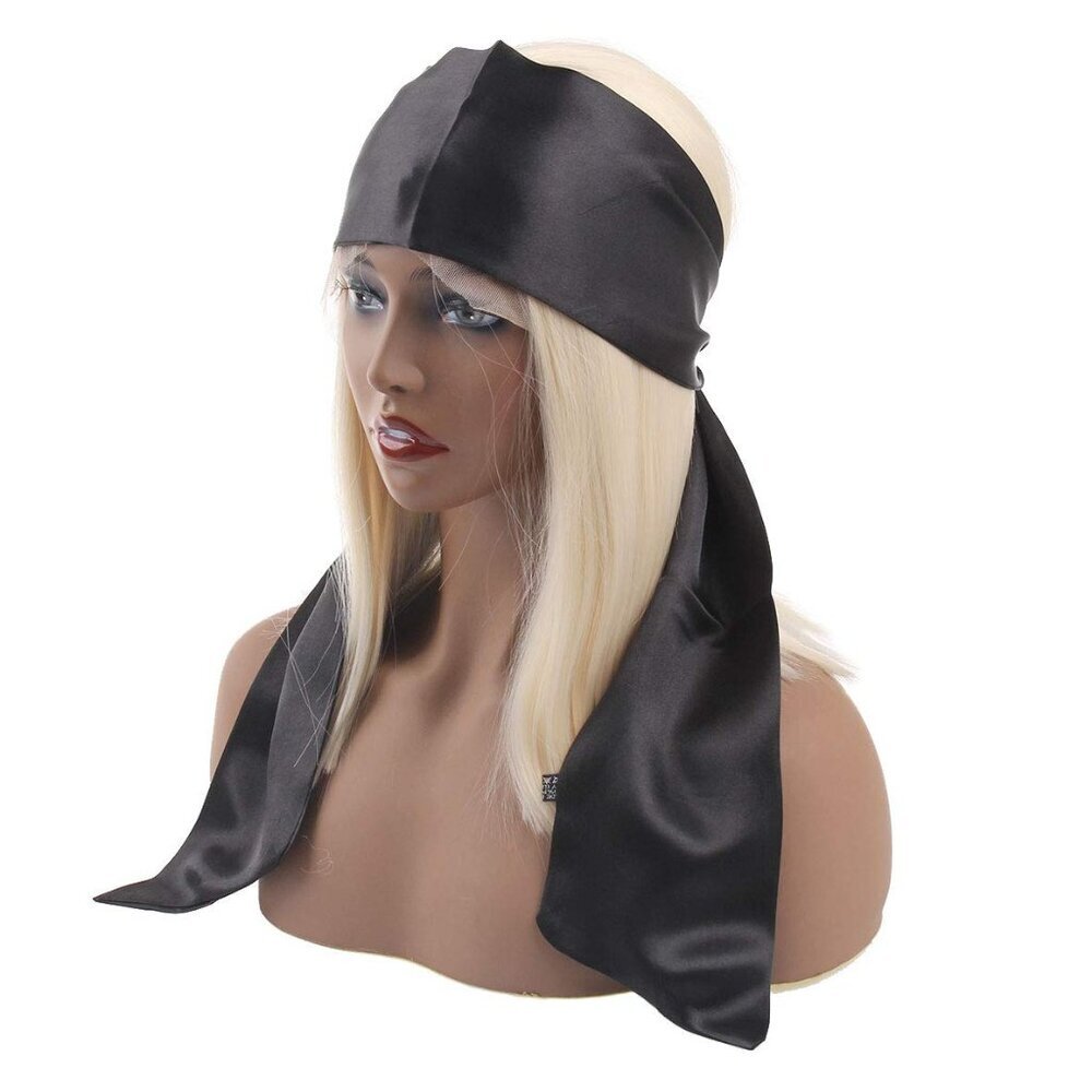 Satin Edge Scarves for Wigs Silk Headbands Soft Edge Scarf to Lay Edges for Blac - Picture 7 of 9